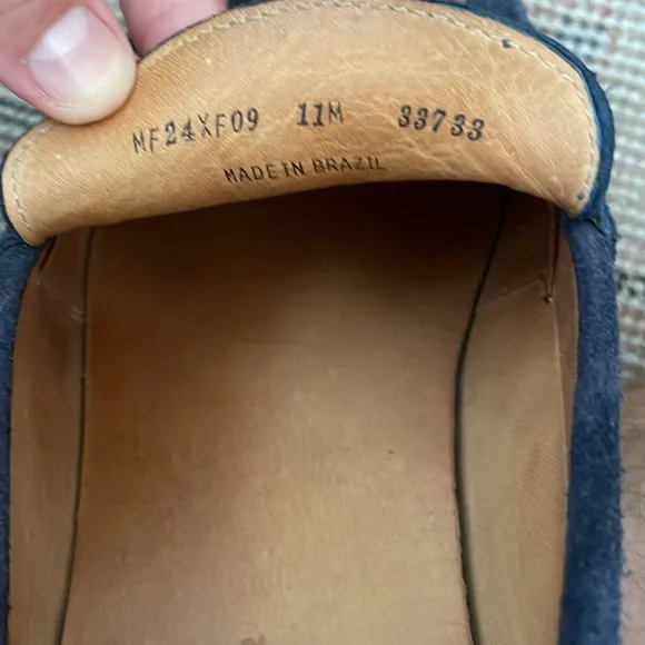 Men's Navy Suede Loafers. Peter Millar size 11 - Picture 4 of 4